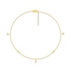 Thumbnail Image 1 of Diamond Bezel Anklet 1/10 ct tw Round-cut 10K Yellow Gold 9&quot;