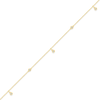 Thumbnail Image 2 of Diamond Bezel Anklet 1/10 ct tw Round-cut 10K Yellow Gold 9&quot;