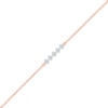 Thumbnail Image 1 of Diamond Line Anklet 1/8 ct tw Round-cut 10K Rose Gold 9"