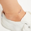 Thumbnail Image 2 of Diamond Leaves Anklet 1/20 ct tw Round-cut 10K Rose Gold 9"