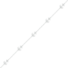 Thumbnail Image 2 of Diamond Anchor Anklet 1/20 ct tw Round-cut Sterling Silver 9&quot;
