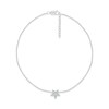 Thumbnail Image 1 of Diamond Star Anklet 1/20 ct tw Round-cut Sterling Silver 9&quot;
