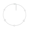 Thumbnail Image 1 of Diamond Heart Anklet 1/20 ct tw Round-cut Sterling Silver 9&quot;