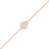Thumbnail Image 1 of Multi-Diamond Pear Anklet 1/15 ct tw Round-cut 10K Rose Gold 9"