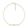 Thumbnail Image 1 of Diamond Shapes Anklet 1/15 ct tw Round-cut 10K Yellow Gold 9&quot;
