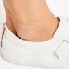 Thumbnail Image 3 of Diamond Shapes Anklet 1/15 ct tw Round-cut 10K Yellow Gold 9&quot;