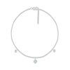 Thumbnail Image 1 of Diamond Square Dangle Anklet 1/10 ct tw Round-cut Sterling Silver 9&quot;