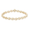 Thumbnail Image 1 of Love Entwined Diamond Bracelet 1 ct tw Round-cut 10K Yellow Gold 7&quot;