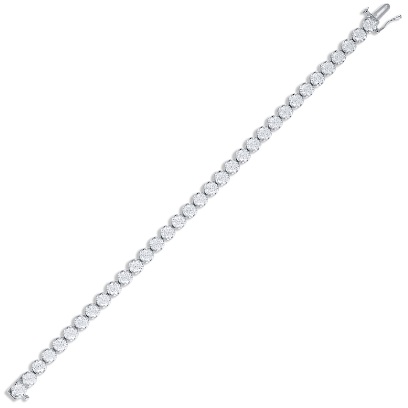 Main Image 2 of KAY Lab-Grown Diamonds Line Bracelet 8 ct tw 14K White Gold 7&quot;
