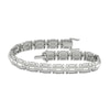 Men's Diamond Link Bracelet 1 ct tw Round-cut 10K White Gold 8.5"