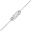Thumbnail Image 1 of Diamond Three-Stone Bracelet 1/2 ct tw Round-cut 10K White Gold 7&quot;