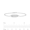 Thumbnail Image 3 of Diamond Three-Stone Bracelet 1/2 ct tw Round-cut 10K White Gold 7&quot;