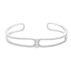 Thumbnail Image 1 of Diamond Three-Stone Cuff Bangle Bracelet 1 ct tw Round-cut 10K White Gold