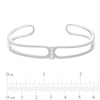 Thumbnail Image 3 of Diamond Three-Stone Cuff Bangle Bracelet 1 ct tw Round-cut 10K White Gold
