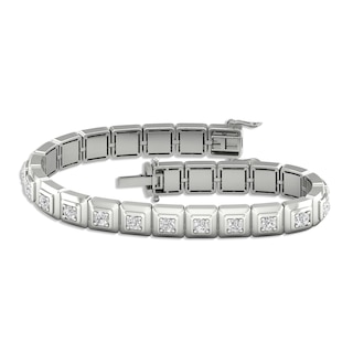 Men's Lab-Created Diamonds by KAY Link Bracelet 5 ct tw Round-cut 14K ...