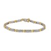 Diamond X-Link Tennis Bracelet 2 ct tw Round-cut 10K Two-Tone Gold 7.25"