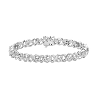 XIAQUJ 1PC 2 Rows Diamond Bracelet Rhinestone Bracelet Jewelry Charm  Bracelet Birthday Surprise Gift for Woman Girls Bracelets Silver