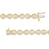 Thumbnail Image 2 of Diamond Infinity Bracelet 1 ct tw Baguette & Round-cut 10K Yellow Gold 7&quot;
