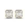 Thumbnail Image 1 of Men's Lab-Created Diamonds by KAY Earrings 1-1/2 ct tw Round & Baguette-cut 14K Yellow Gold