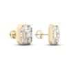 Thumbnail Image 3 of Men's Lab-Created Diamonds by KAY Earrings 1-1/2 ct tw Round & Baguette-cut 14K Yellow Gold