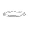 Thumbnail Image 0 of Diamond Paperclip Bracelet 1/15 ct tw Round-cut Sterling Silver 7.25"