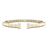 Thumbnail Image 1 of Diamond Quilted Cuff Bangle Bracelet 1/3 ct tw Round-cut 10K Yellow Gold