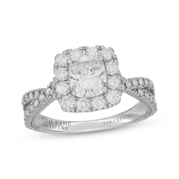 Neil Lane Artistry Cushion-Cut Lab-Grown Diamond Engagement Ring 1-7/8 ct tw 14K White Gold