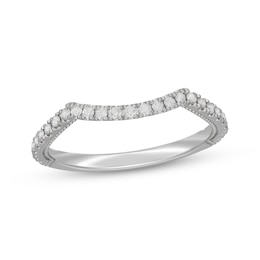 Neil Lane Artistry Lab-Grown Diamond Contour Wedding Band 1/4 ct tw 14K White Gold