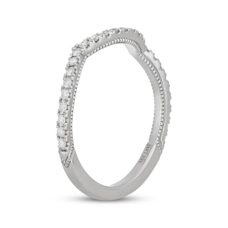 Main Image 9 of Neil Lane Artistry Lab-Grown Diamond Contour Wedding Band 1/4 ct tw 14K White Gold