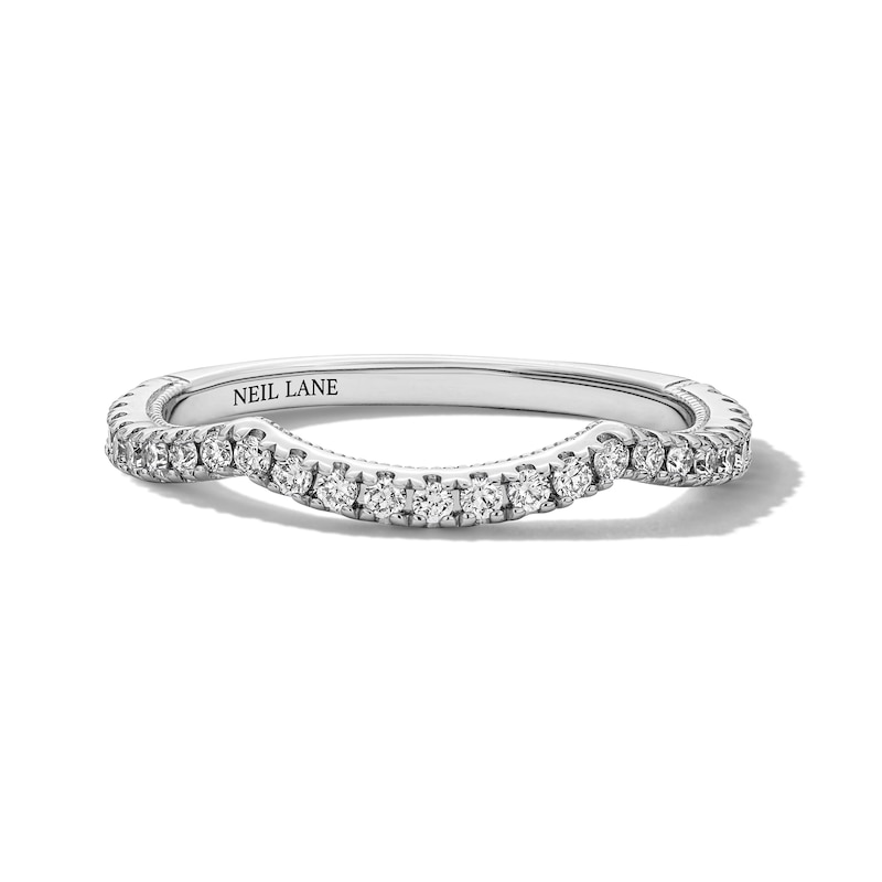 Main Image 13 of Neil Lane Artistry Lab-Grown Diamond Contour Wedding Band 1/4 ct tw 14K White Gold