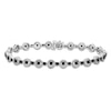 Thumbnail Image 1 of Black & White Diamond Line Bracelet 2 ct tw Round-cut 10K White Gold 7.25&quot;