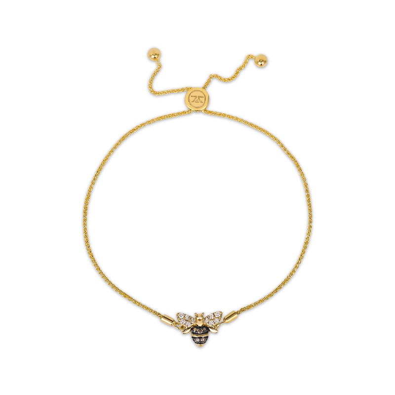 Main Image 2 of Le Vian Diamond Bee Bolo Bracelet 1/4 ct tw 14K Honey Gold 9.5&quot;