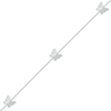 Thumbnail Image 1 of Diamond Butterfly Station Anklet 1/20 ct tw Sterling Silver 10"