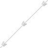 Thumbnail Image 2 of Diamond Butterfly Station Anklet 1/20 ct tw Sterling Silver 10&quot;