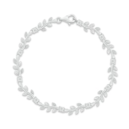 Diamond Vine Bracelet 1/10 ct tw Sterling Silver 7"