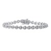 Thumbnail Image 0 of Diamond Wishbone Bracelet 3 ct tw 10K White Gold 7"