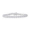Thumbnail Image 1 of Diamond Disc Link Tennis Bracelet 1/4 ct tw Sterling Silver 7&quot;