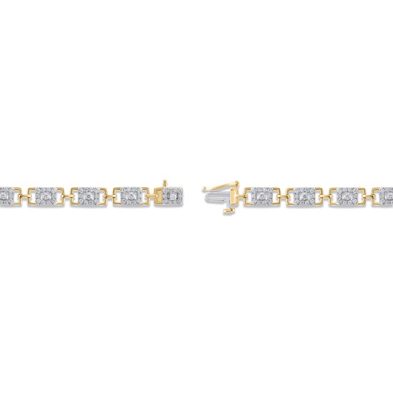 Main Image 3 of Diamond Grid Link Bracelet 2 ct tw 10K Yellow Gold 7&quot;