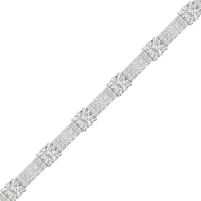 Diamond Tennis Bracelet 3 ct tw 10K White Gold 7.25"