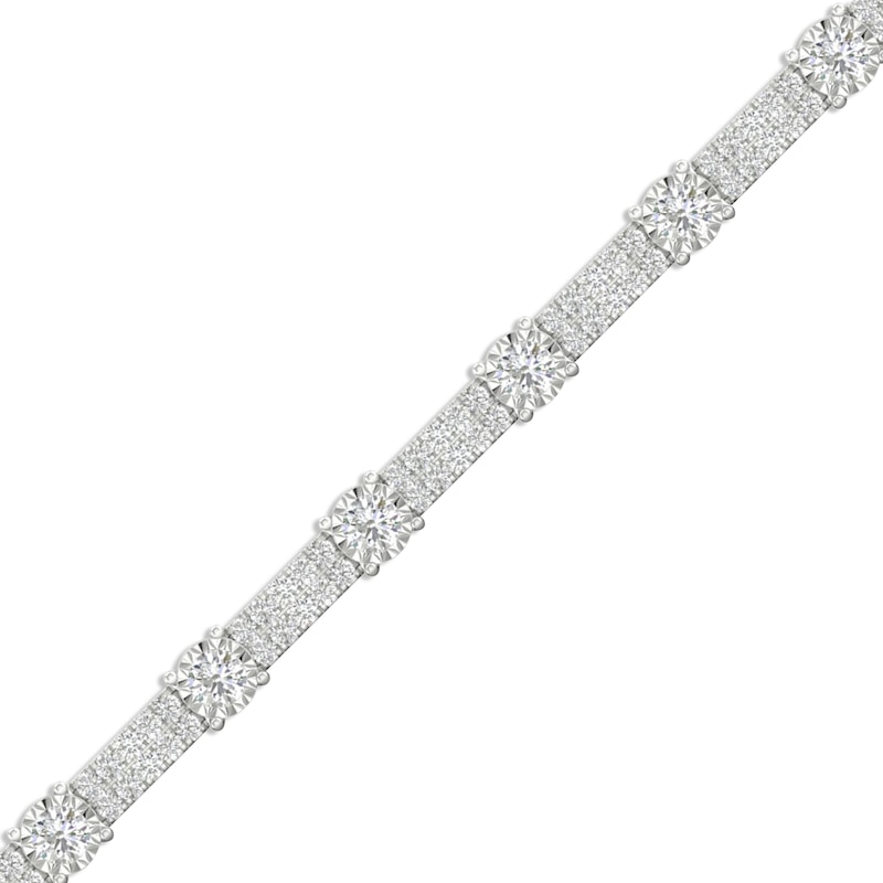 Main Image 2 of Diamond Tennis Bracelet 3 ct tw 10K White Gold 7.25&quot;