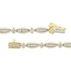 Thumbnail Image 2 of Princess & Round-Cut Diamond Bezel Bracelet 1 ct tw 10K Yellow Gold