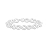 Diamond Infinity Link Bracelet 1/5 ct tw Sterling Silver 7”