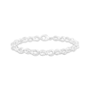 Diamond Twist Infinity Link Bracelet 1/10 ct tw Sterling Silver 7”