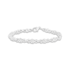 Diamond Infinity Link Bracelet 1/10 ct tw Sterling Silver 7.25”