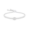Thumbnail Image 1 of Multi-Diamond Oval Bolo Bracelet 1/4 ct tw 10K White Gold 9.5&quot;