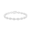 Thumbnail Image 1 of Multi-Diamond Marquise Link Bracelet 1/2 ct tw 10K White Gold 7.25&quot;
