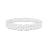 Multi-Diamond Cushion Link Bracelet 1 ct tw 10K White Gold 7.25"
