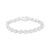 Diamond Teardrop Link Bracelet 1/4 ct tw 10K White Gold 7.25”