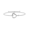 Thumbnail Image 1 of Diamond Accent Abstract Heart Bolo Bracelet Sterling Silver 9.5&quot;