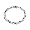 Thumbnail Image 0 of Round-Cut Black Diamond Infinity Bracelet 1/4 ct tw Sterling Silver 7”